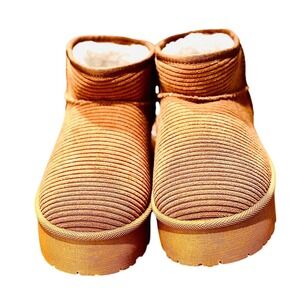 Dirty Laundry Women's Cozy Boots Corduroy Finish, Warm Fleece Lining,‎  (Size 9)